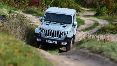 Jeep Wrangler - cornering on off-road track